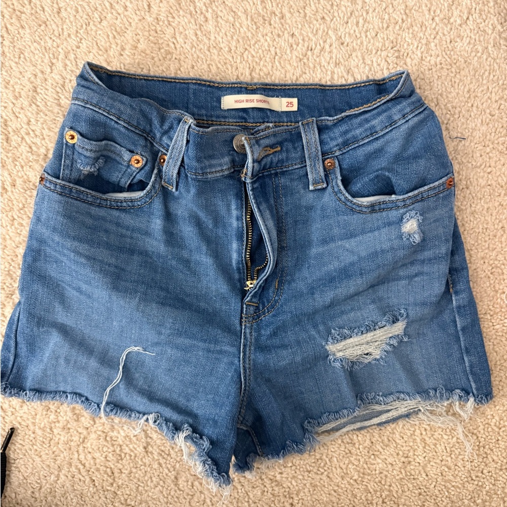 Levi's Distressed Blue Jean Shorts